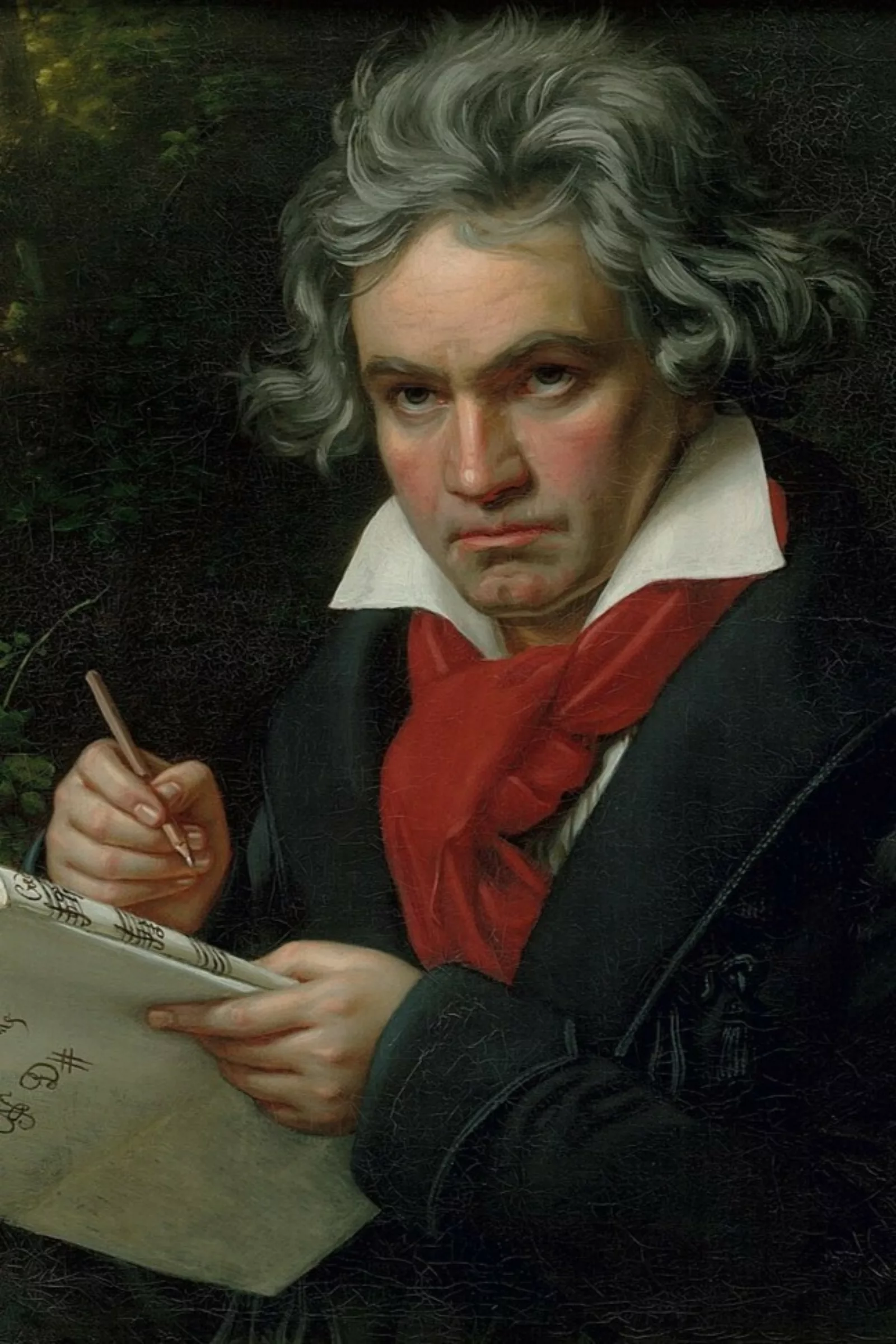 A painting of Beethoven.